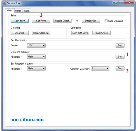 cara reset printer canon